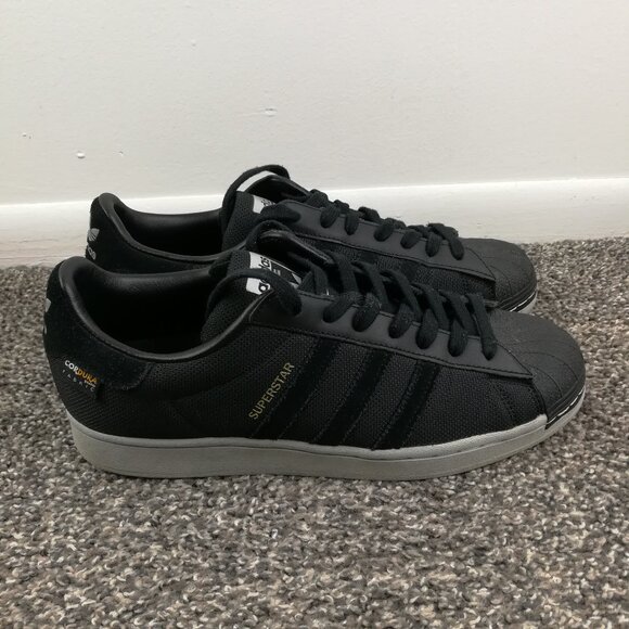 Adidas Shoes Mens Size 10 Superstar Black Gold Metallic Leather Casual Cordura main image 8